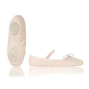Papillon Roze canvas balletschoenen voor volwassenen - Suede splitzool -  PA1012