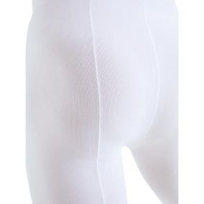 Capezio MT11 Balletlegging Heren Maillot met Voet Wit met achternaden