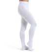 Capezio MT11 elastische Balletlegging Heren Maillot met Voet Wit