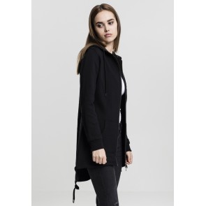 Urban Classics Dames Sweat Parka Zwart zijkant