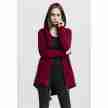Urban Classics Dames Sweat Parka Burgundy