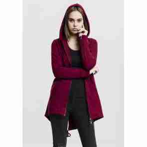 Urban Classics Dames Sweat Parka Burgundy