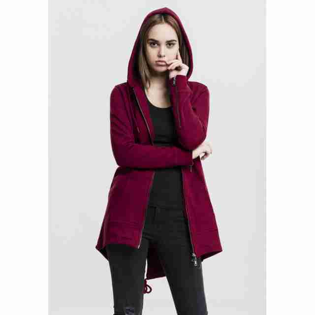 Urban Classics Dames Sweat Parka Burgundy