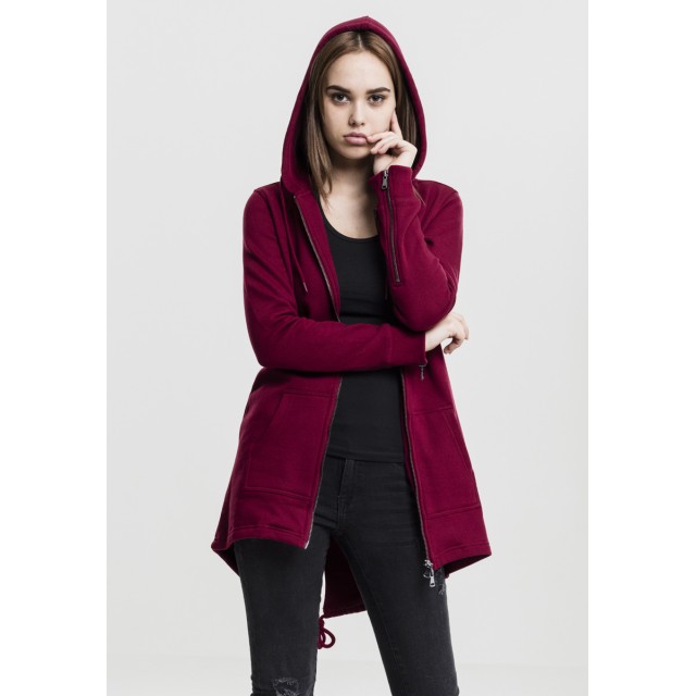 Urban Classics Dames Sweat Parka Burgundy