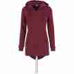 Urban Classics Dames Sweat Parka Burgundy voorkant