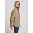 Urban Classics Vrouwen Classic Overshirt Lichtbruin