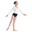 Bloch CZ5407 meisjes overslag balletvest met lange mouwen wit