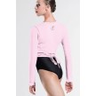 wear moi Menuet ballet wikkelvest voor dames roze achterkant
