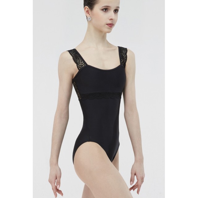 Wear Moi Erine balletpak voor meisjes met kant zwart