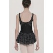 wear moi cannelle zwart balletjurkje met bloemen