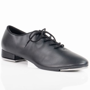 So Danca tapschoenen met vetersluiting TA05 Zwart en beige kunstleer