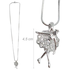 Alista Ketting met Ballerina Hanger en Strass