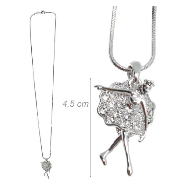Alista Ketting met Ballerina Hanger en Strass