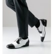 Werner Kern 28051 bergamo heren dansschoenen zwart wit leer voor swing lindy hop en ballroom