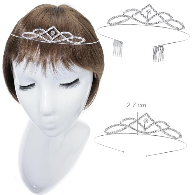 Alista Dancer Basics Alista Tiara met Witte Steentjes voor Ballet