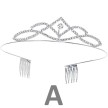 Alista Dancer Basics Alista Tiara met Witte Steentjes voor Ballet van metaal voor kinderen met kammetjes
