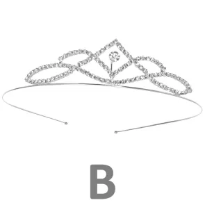 Alista Dancer Basics Alista Tiara met Witte Steentjes voor Ballet van metaal voor kinderen zonder kammetjes