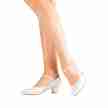 SoDanca Character Shoe met leren zool CH50 wit 4 cm hak