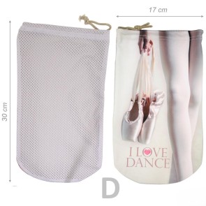 Alista Dancer Basics Alista Spitzen Tasje met Gaas wit met een koordje
