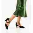 Anna Kern 572-50 Denise suede dansschoenen met kruisbandje voor dames