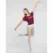 Temps Danse Agile I Am Dames Dans Crop Top bordeaux