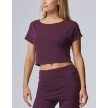 Temps Danse Agile Dans Crop Top cherry-burgundy