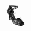 Portdance PD500 Premium Dames Dansschoenen Zilver Glam voorkant 