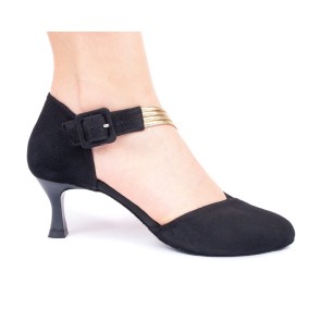 Portdance PD126 dames nubuck dansschoenen zwart