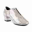 Portdance PD706 Dames Trainingsschoen Zilver Craquelé Leer