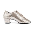 Portdance PD706 Silver Craquelê Leather dames latin schoen