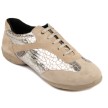 Portdance PD08 Fashion Zilver Craquelê Leer Danssneaker met splitzool