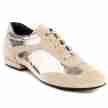 Portdance PD08 Fashion Zilver Craquelê Leer Dansschoenen met suede zool