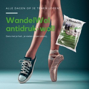 WandelWol Antidruk Schapenwol Teenbescherming 10 gram