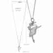 Alista Dancer Basics Alista Ballerina Ketting met Zilverkleurig Strass