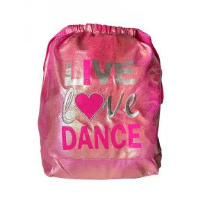 Papillon Rugtasje Holografisch Roze "I Love Dance" 21PK9912