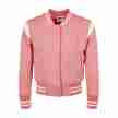 Urban Classics Meisjes Bomberjack zalmroze wit voorkant