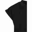 Urban Classics UCK2983 Meisjes T-shirt van Biologisch Katoen zwart kapmouw