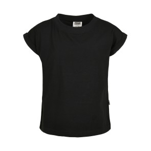Urban Classics UCK2983 Meisjes T-shirt van Biologisch Katoen zwart voorkant