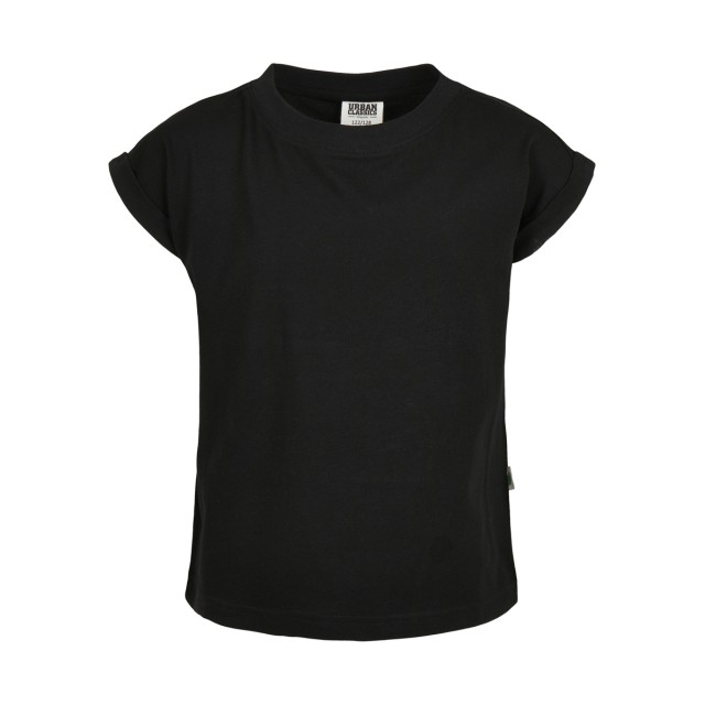Urban Classics UCK2983 Meisjes T-shirt van Biologisch Katoen zwart voorkant