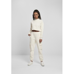 Urban Classics TB4563 Dames Cargo-joggingbroek met Hoge Taille wit