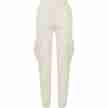 Urban Classics TB4563 Dames Cargo-joggingbroek met Hoge Taille wit voor