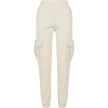 Urban Classics TB4563 Dames Cargo-joggingbroek met Hoge Taille wit voor