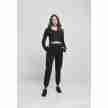 Urban Classics TB4563 Dames Cargo-joggingbroek met Hoge Taille zwart