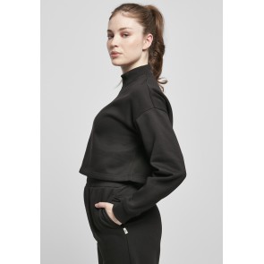 Urban Classics Dames Cropped Oversized Sweat High Neck Crew