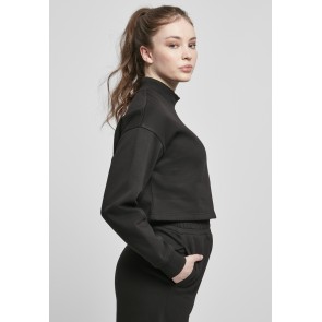 Urban Classics Dames Cropped Oversized Sweat High Neck Crew