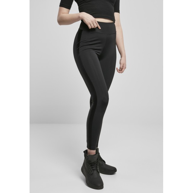 Urban Classics TB4556 Dames Legging met hoge Taille en glanzende Strepen