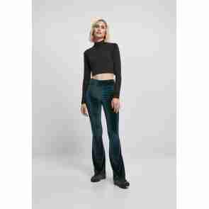 Urban Classics TB4551 Dames Hoge Taille Velvet Boot Cut Legging