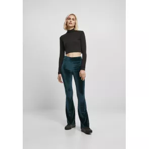 Urban Classics TB4551 Dames Hoge Taille Velvet Boot Cut Legging