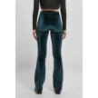Urban Classics Dames High Waist Velvet Boot Cut Leggings