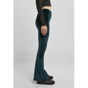 Urban Classics Dames High Waist Velvet Boot Cut Leggings